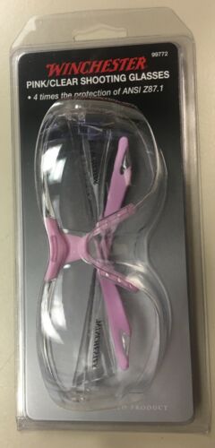 Winchester Ladies Shooting Safety Glasses Pink Frame / Clear Lens Woman New