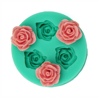 Mini Rose Flower Silicone Mold Making For Super Sculpey Polymer Clay New