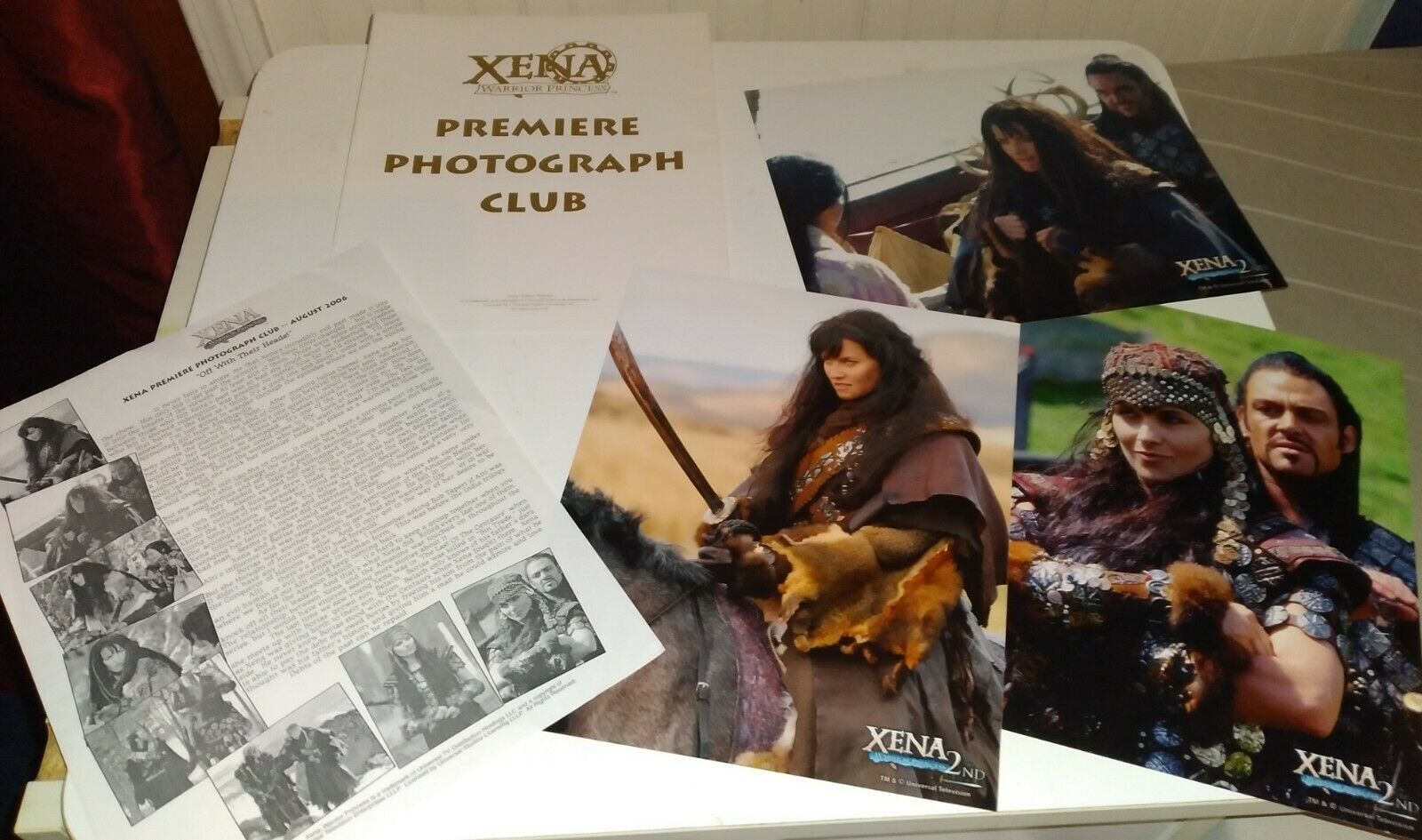 Xena Premiere Photo Club August 2006 "off With Their Heads!" Picture Set Of 8