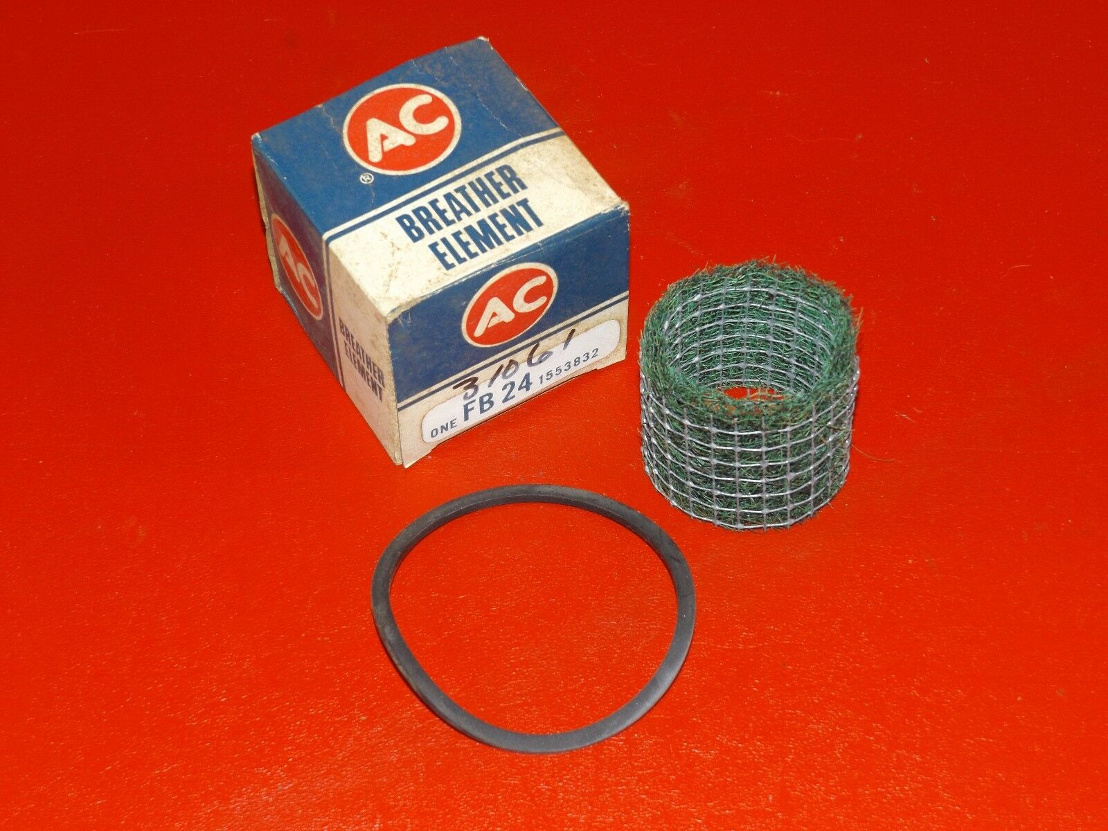 Nos 1953-1960 Ford Car Truck Oil Filler Cap Filter Element Package Fb24 1553832