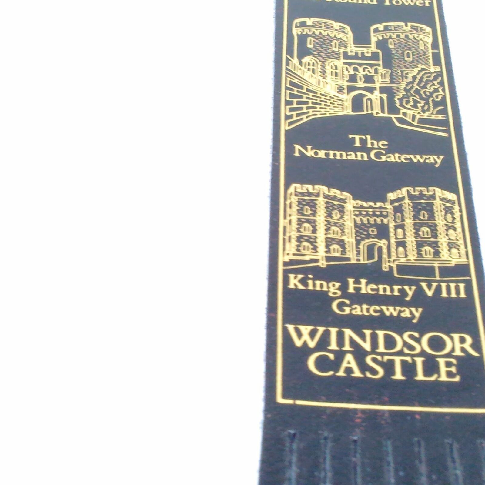 The Norman Gateway Windsor Castle King Henry Viii Gateway Black Leather Bookmark