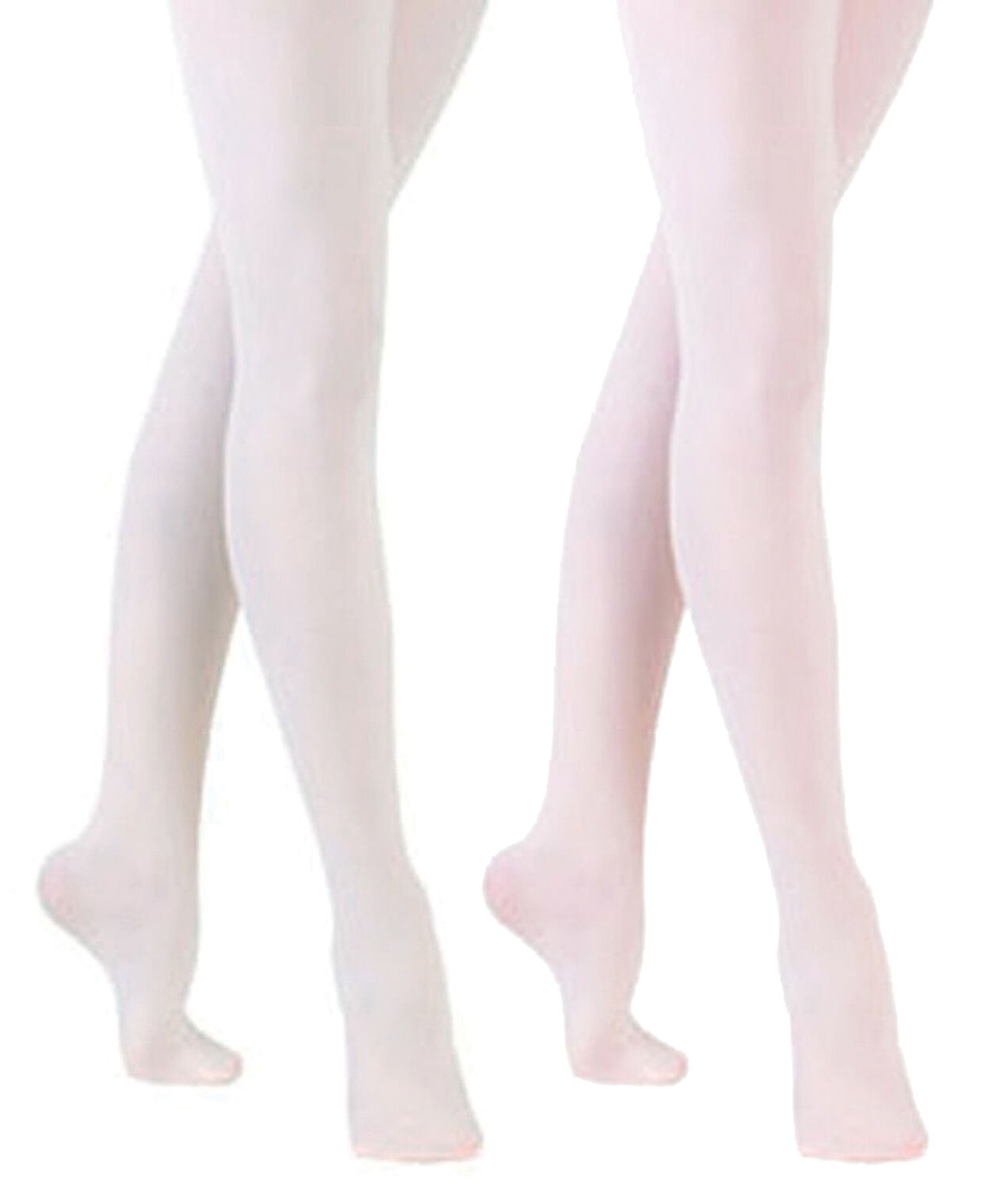 Sock Snob - 1 Pair Girls And Adult Footed Ballet Dance Tights In White Or Pink