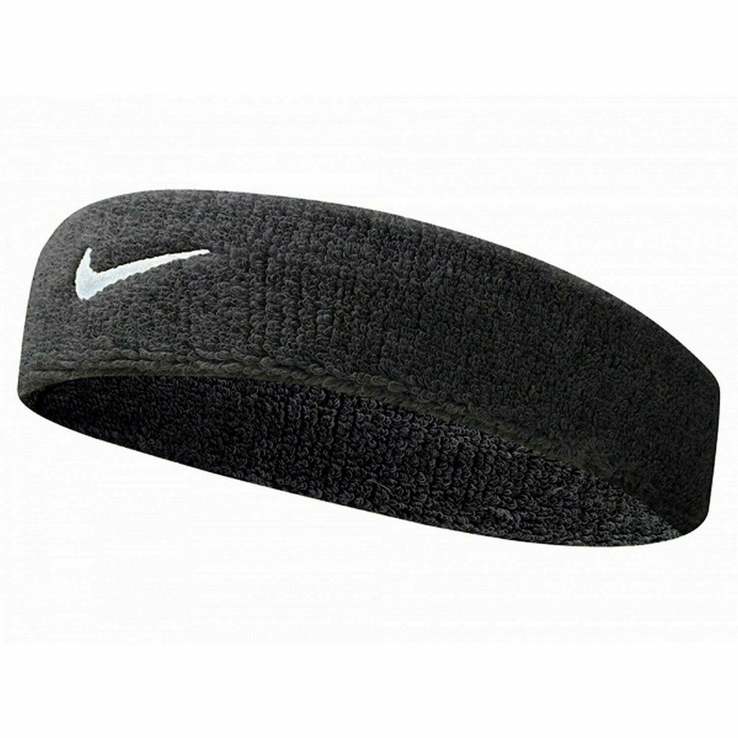 Nike Swoosh Headband Black/white Sports Unisex Sweatband