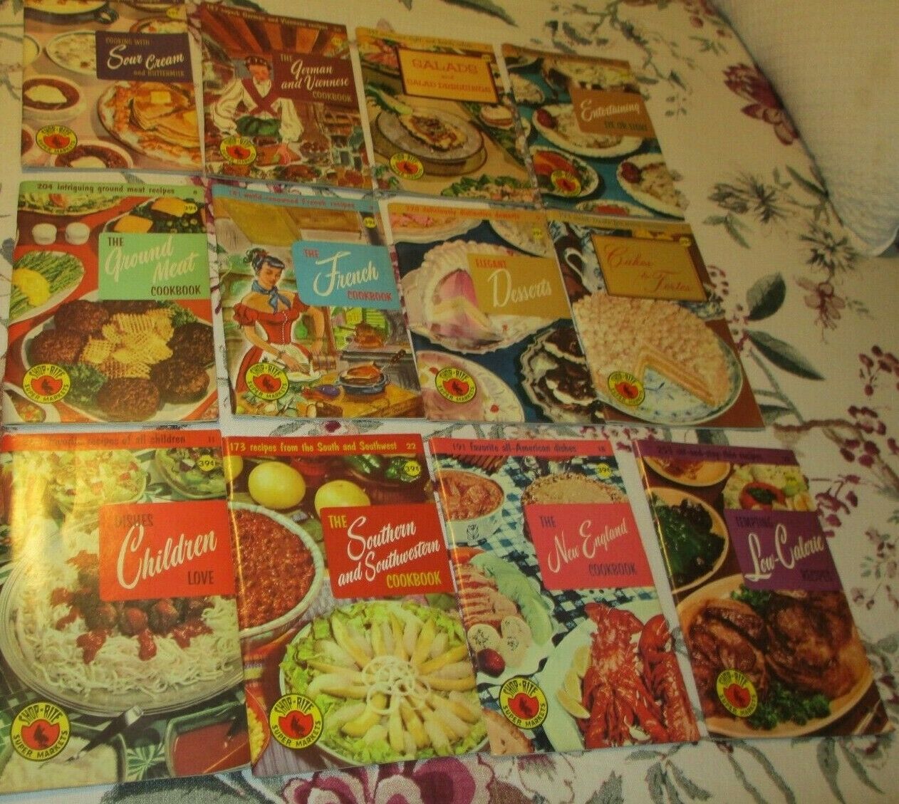 Lot Of 12 Vintage Culinary Institute Cookbooks, Shop-rite Markets, Vg!!