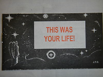 "this Was Your Life"  Christian Chick Tract (1 Tract + 1 Random Tract) English