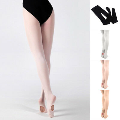 Us Women Girls Convertible Tights Dance Stocking Footed Socks Ballet Pantyhose