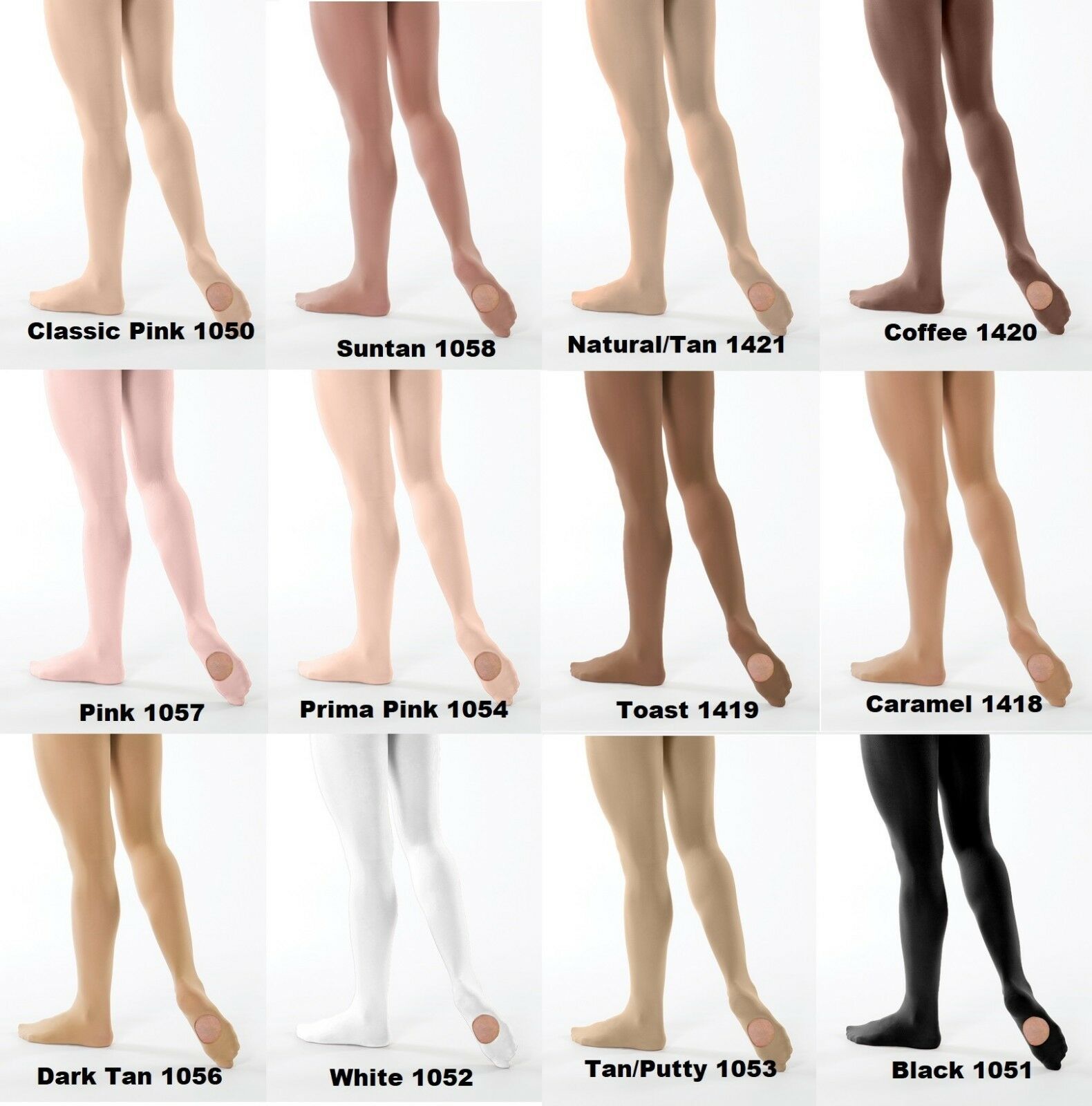 Child Dance Tights Convertible Revolution Spandex Color-flow Tan Pink White